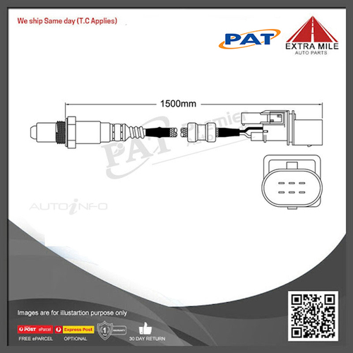 PAT Pre-Cat. Oxygen Sensor For Volkswagen Golf R32 3.2L 6CYL BML BDE - EGO-237