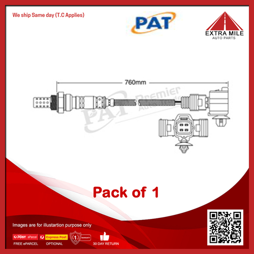 PAT Exhaust Gas Oxygen Sensor For  Toyota Kluger GSU40R, GSU45R, MCU28R 3.5L V6