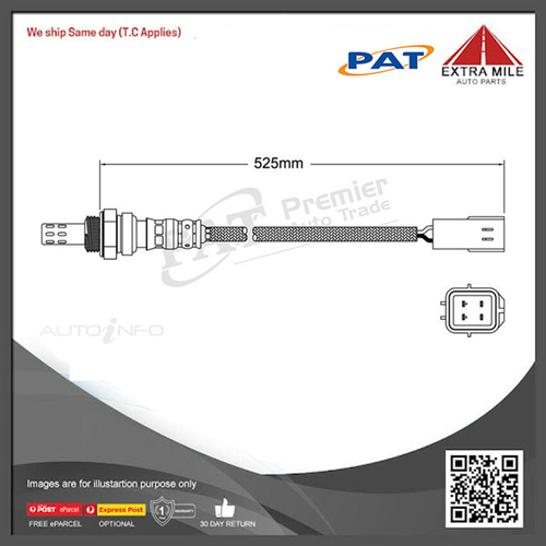 PAT Pre-Cat. Oxygen Sensor For Kia Mentor 1.8L 4CYL TE 14 16V DOHC - EGO-321