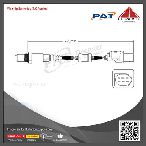 PAT Pre-Cat. Oxygen Sensor For Volkswagen Touareg Diesel 2.5L Turbo 5CYL BPE