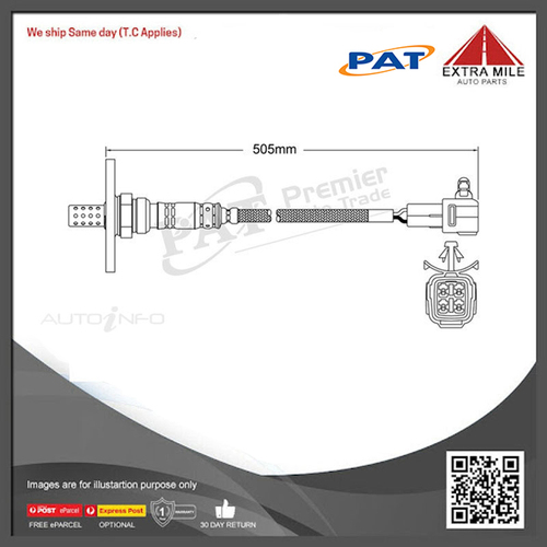 PAT Pre-Cat. Oxygen Sensor For Toyota 4Runner SR5 VZN130R 3.0L 3VZE V6 12V SOHC