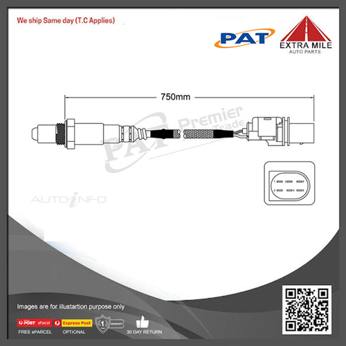 PAT Pre-Cat. Oxygen Sensor For Skoda Octavia 4WD Diesel 2.0L Turbo 4CYL CFHC