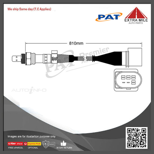 PAT Pre-Cat. Oxygen Sensor For Volkswagen Golf MK4 1.6L 4CYL BCB I4 16V DOHC