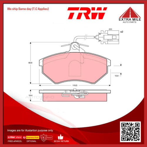 TRW Brake Pad Set - GDB1057