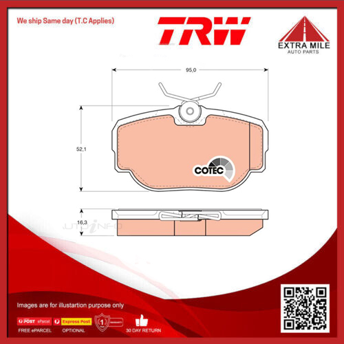 TRW Brake Pad Set For Land Rover Discovery/ Range Rover 3.9L,4.6L - GDB1155