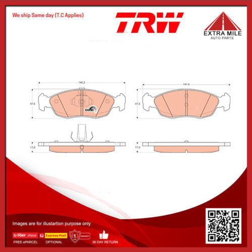 TRW Brake Pad Set For Citroen Xsara/Peugeot 306 2.0L,1.6L - GDB1322