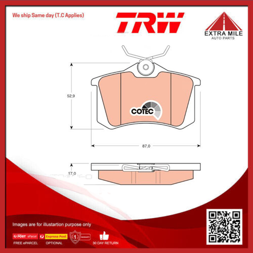 TRW Brake Pad Set For Audi A1,A3/VOLKSWAGEN POlO/ RENAULT MEGANE,SCENIC