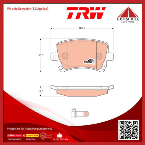 TRW Brake Pad Set For Audi A3 A4/Skoda Yeti/Volkswagen Caddy - GDB1622