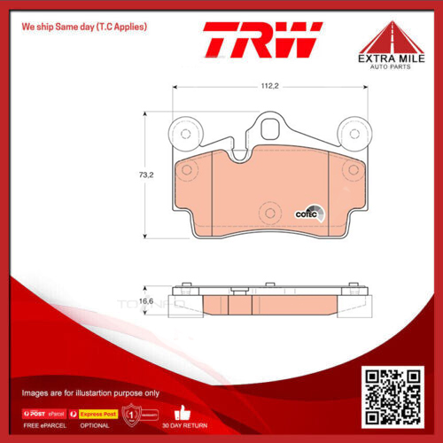 TRW Brake Pad Set For Audi Q7 Volkswagen Touareg 3.9L,3.2L,3.0L - GDB1653