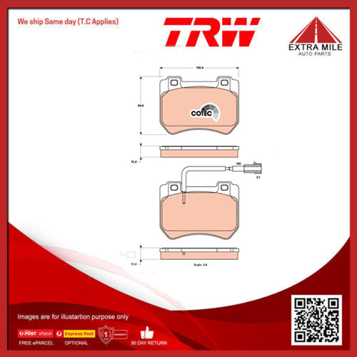 TRW Brake Pad Set For Alfa Romeo 159,Brera,Spider 1.9L,2.2L - GDB1904