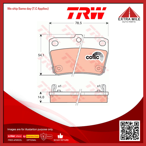 TRW Brake Pad Set For Toyota Rav4 - GDB3279