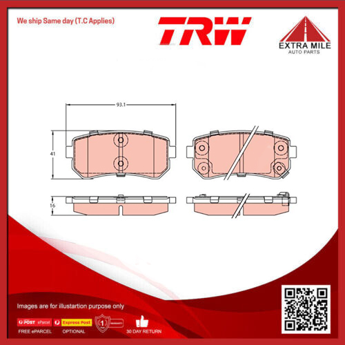 TRW Brake Pad Set For Hyundai Accent Kona / Kia Cerato,Sonata 2.0L,2.4L