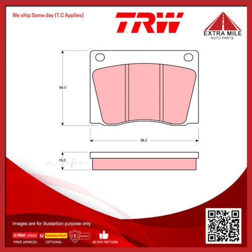 TRW Brake Pad Set For Aston Martin V8 Vantage 4.3L - GDB531