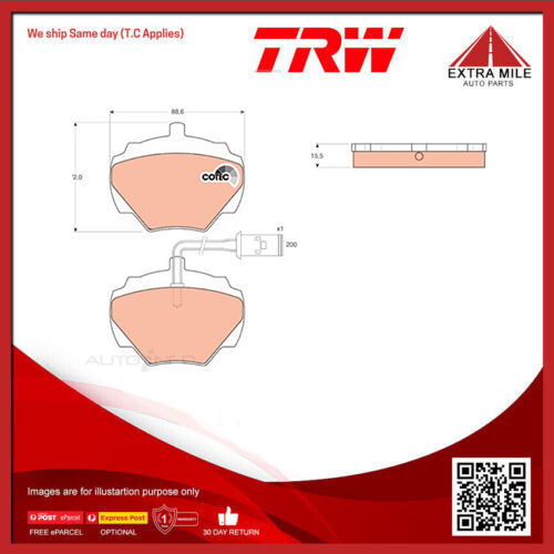 TRW Brake Pad Set For Land Rover Defender L316 2.4L,2.5L Wellside Diesel