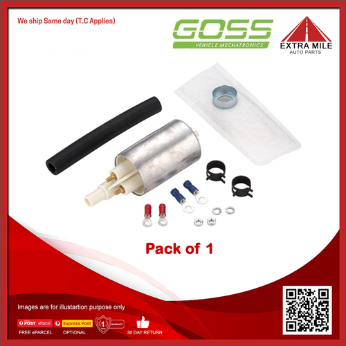 Goss Electric Fuel Pump For Volvo 740 2.3L B230E 4cyl 4sp, 5sp Auto/Man 4dr RWD