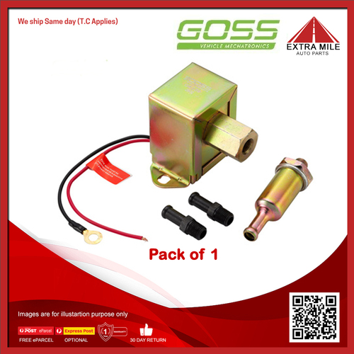 Goss Electric Fuel Pump For Suzuki Swift SF SF413 1.3L G13BA SOHC 8v Carb 4cyl