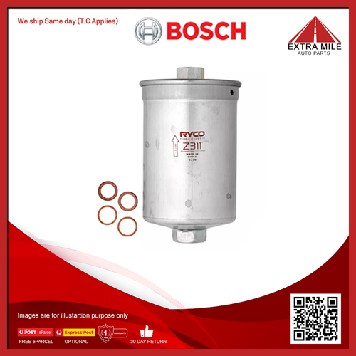 Bosch Gasoline Fuel Filter For Saab 9000 CSE, CS, CD, CDE 2.0L/3.0L/2.3L V6