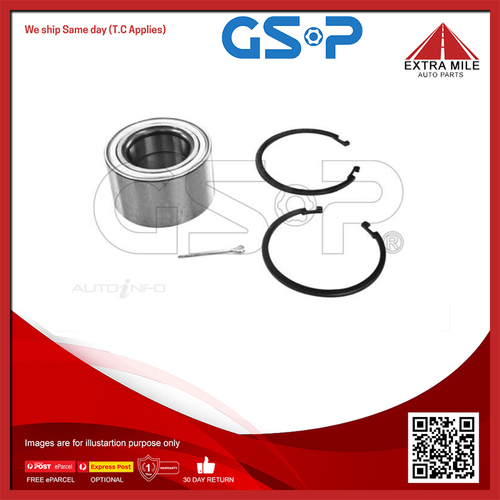 GSP Front Wheel Bearing Kit For Nissan Primera ST, Ti P12 2.0L QR20DE 4D Sedan