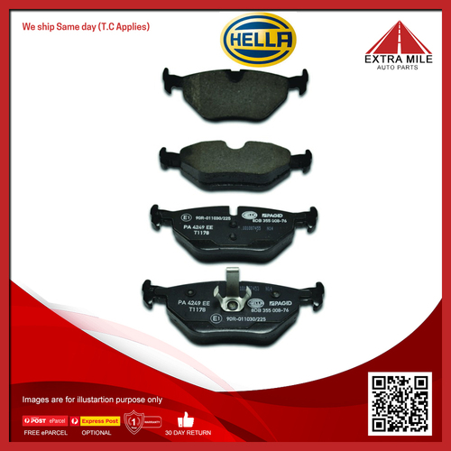 HELLA Rear Brake Pads For BMW 3, Z4, MG MG ZT, Rover 75 - T1178