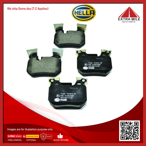 HELLA Rear Brake Pads For BMW 1 E82, E88 135i, 123d - T1620