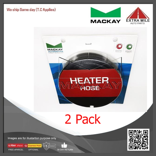 Mackay Heater Hose- 13mm (1/2") ID x 1.5m Length -  HH13X1.5 - 2 Pack