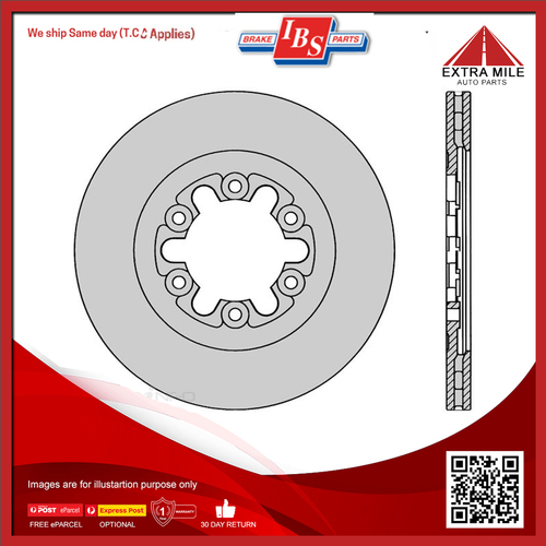 IBS Front Disc Rotor For Ford Econovan, Mazda E2000, E2200, E2500 - BR934