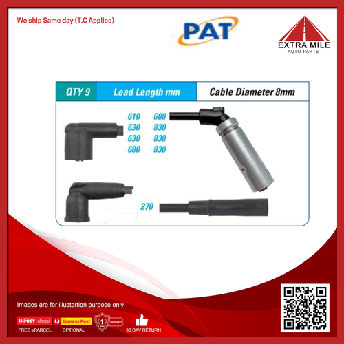 PAT Ignition Lead Set For Holden Berlina VN, VP, VR, VS, VT 5.0L 304 (LB9) V8