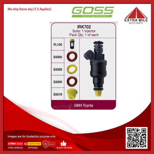 Goss Fuel Injector Seal Kit For Kia Cerato LD 2.0L G4GC 14 16V DOHC