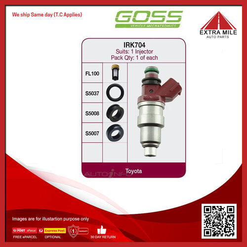 Goss Fuel Injector Seal Kit For Mitsubishi Mirage CE 1.5L 4G15 I4 12V SOHC