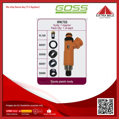 Goss Fuel Injector Repair Kit For Toyota Camry ACV40R 2.4L 2AZFE I4 16V DOHC