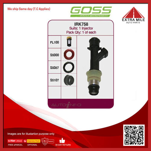 Goss Fuel Injector Repair Kit For Mazda Tribute SDX CU 3.0L AJ V6 24V DOHC