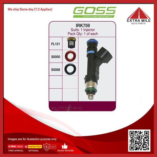 Goss Fuel Injector Repair Kit For Mitsubishi Lancer CJ CF 2.0L 4B11 I4 16V DOHC