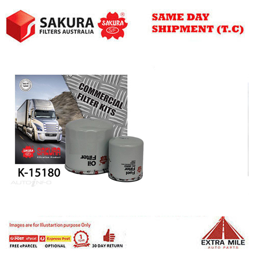 SAKURA Commercial Filter Kit For ISUZU NPS300 NPS  4.3L 1994-2003