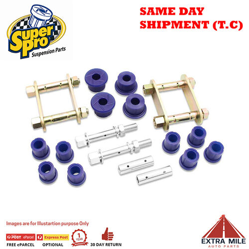 SuperPro Rear Greasable Shackle and Bush Kit For Isuzu D-MAX-8DH 2007-2012