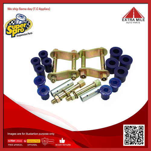 Superpro Greasable Shackle and Bushing Kit For Mitsubishi Triton MK 2WD, 4WD