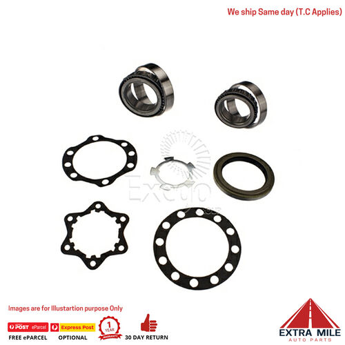 Wheel Bearing Kit for Toyota Landcruiser 4.2L 6cyl FJ40R FJ45R FJ55R FJ60R HDJ80R HZJ73R HZJ75R HZJ80R 1HZ fits - Front Left/Right KWB5004 With Solid 