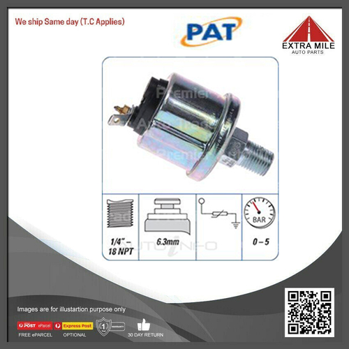 PAT Oil Pressure Switch For Holden Panel HJ HX WB 3.3L, HZ 4.1L