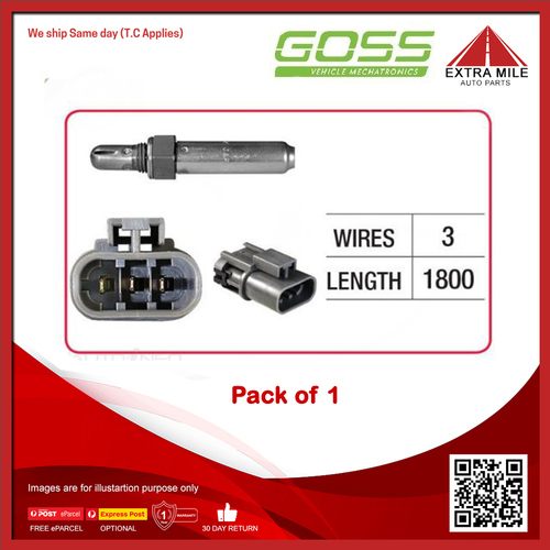 Goss Oxygen Sensor For Nissan Navara D21 (86-97) 3.0L V6 VG30E SOHC-PB