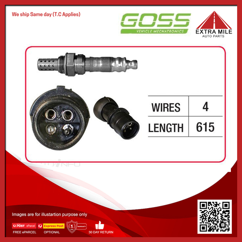 Goss Oxygen Sensor For BMW 525E E28 2.7 Litre M20B27ME 4D Sedan