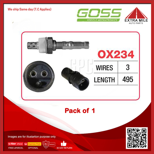 Goss Oxygen Sensor For BMW 325e E30 2.7L M20,B27 6cyl 90kW Sedan