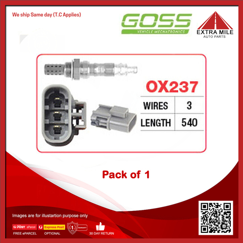 Goss Oxygen Sensor Nissan Three Wire Length [540mm] - OX237