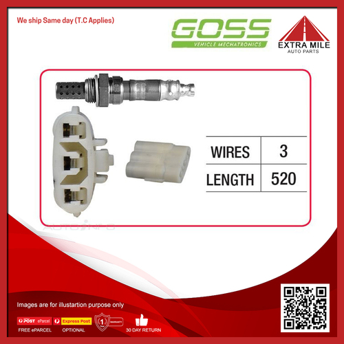 Goss Oxygen Sensor Pre-Catalytic For Mazda 929 HC 3.0L V6 JE 4D Sedan/ Hardtop