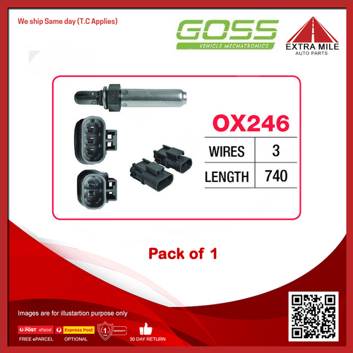 Goss Oxygen Sensor Nissan Three Wire Titania Length [740mm] - OX246