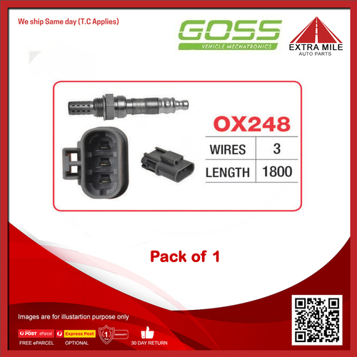 Goss Oxygen Sensor Nissan Three Wire Length [1800mm] - OX248