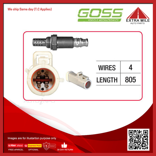 Goss Oxygen Sensor For Mazda MPV LV 3.0 Litre JEE V6 4D Wagon