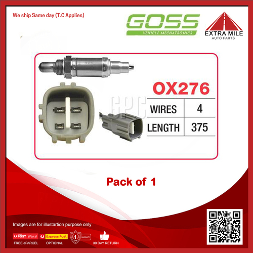 Goss Oxygen Sensor For Subaru Liberty B3,B4,B5 BE/BH B4 2.0L/3.0L EJ206,EZ30R