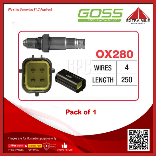 Goss Oxygen Sensor For Hyundai Coupe RD 2.0L G4GF 4cyl 102kW Coupe