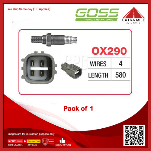 Goss Oxygen Sensor For Lexus ES300 MCV20R 3.0L V6 1MZ-FE 4dr Sedan