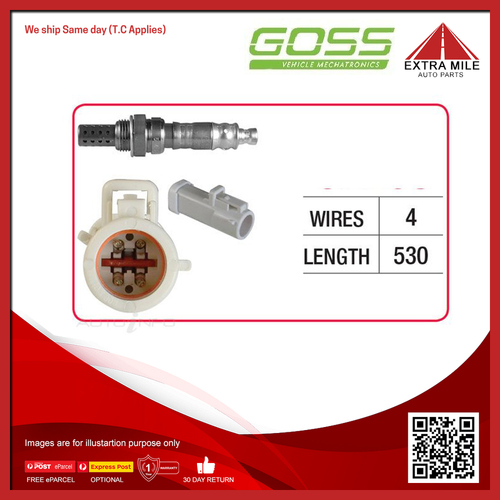 Goss Oxygen Sensor For MG ZT 260 4.6 Litre 99W V8 4Door Sedan