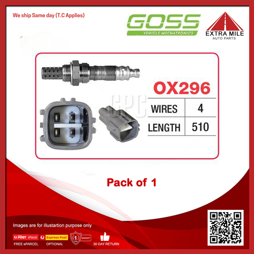 Goss Oxygen Sensor For Toyota Prius NHW11R 1.5L 1NZ-FXE 4cyl